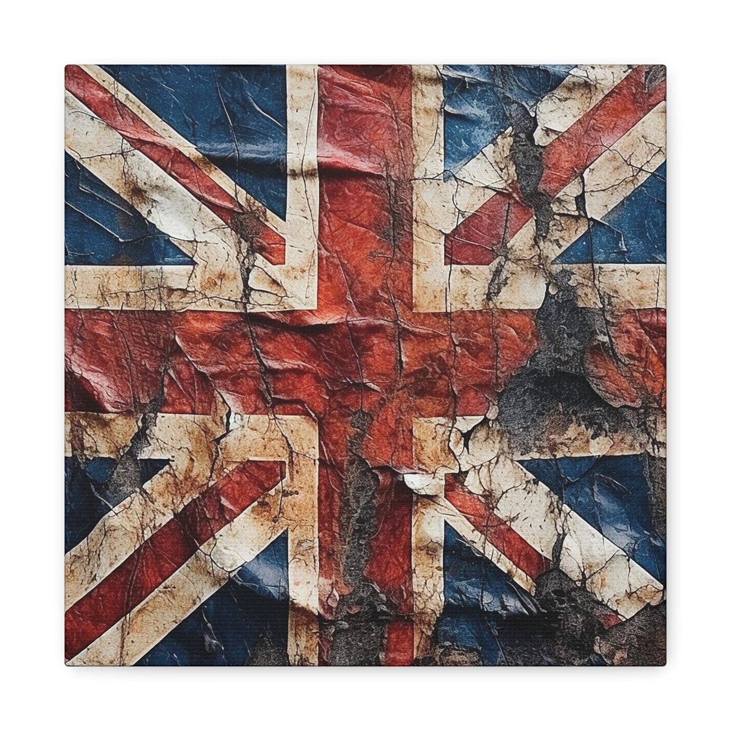 British Union Jack Tattered Flag Canvas Gallery Wraps