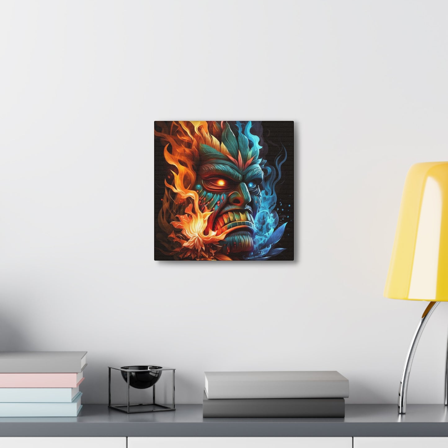 Smoke & Flame Tiki Canvas Gallery Wraps