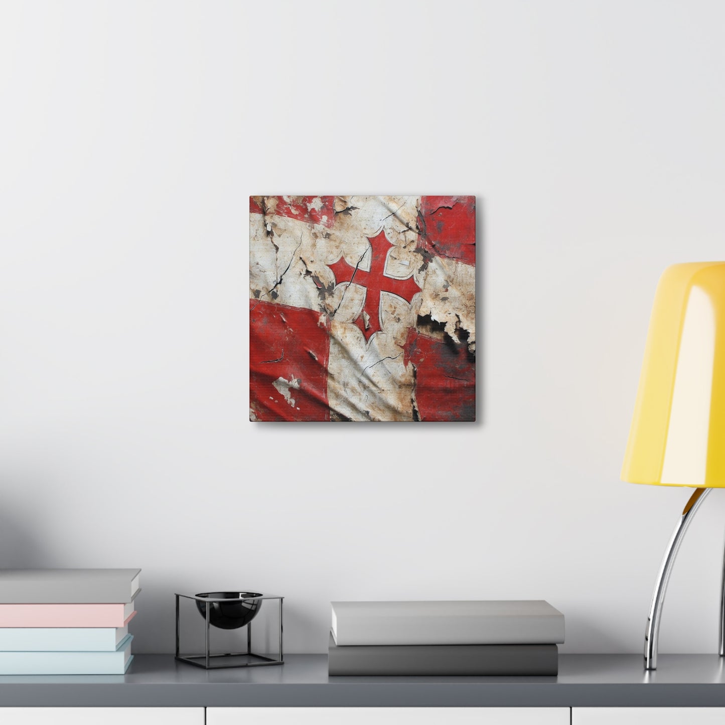 Tattered Templar Flag Canvas Gallery Wraps
