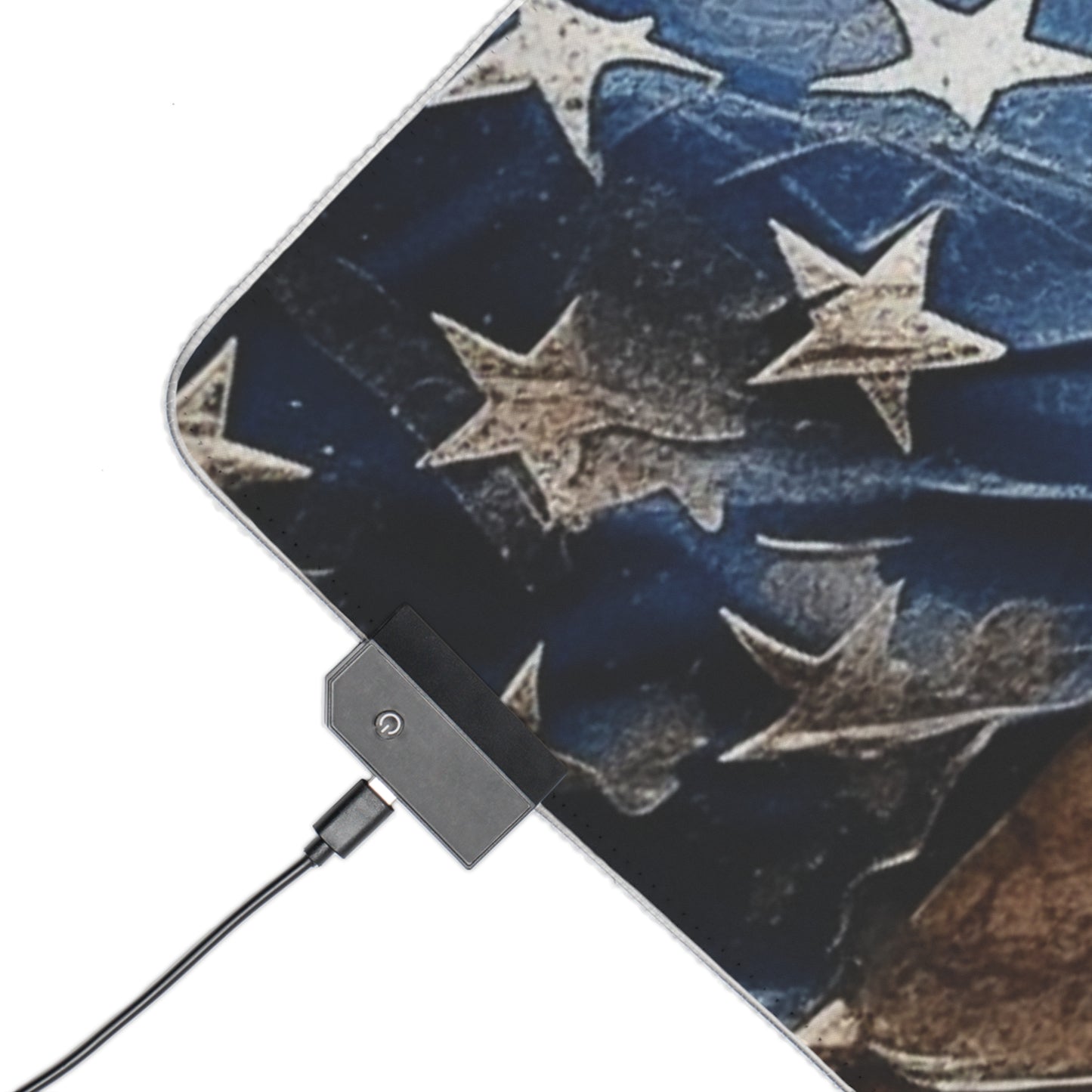 Distressed American Flag LED Gaming Mouse Pad
