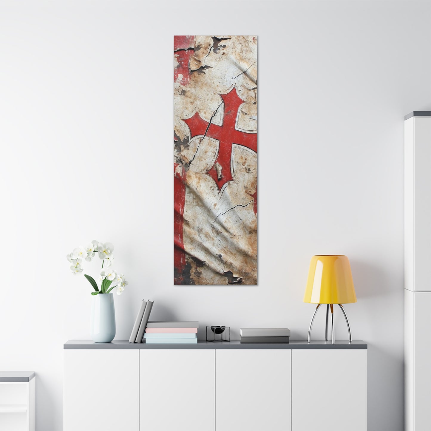 Tattered Templar Flag Canvas Gallery Wraps