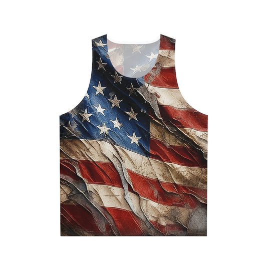 Distressed American Flag Unisex Tank Top (AOP)
