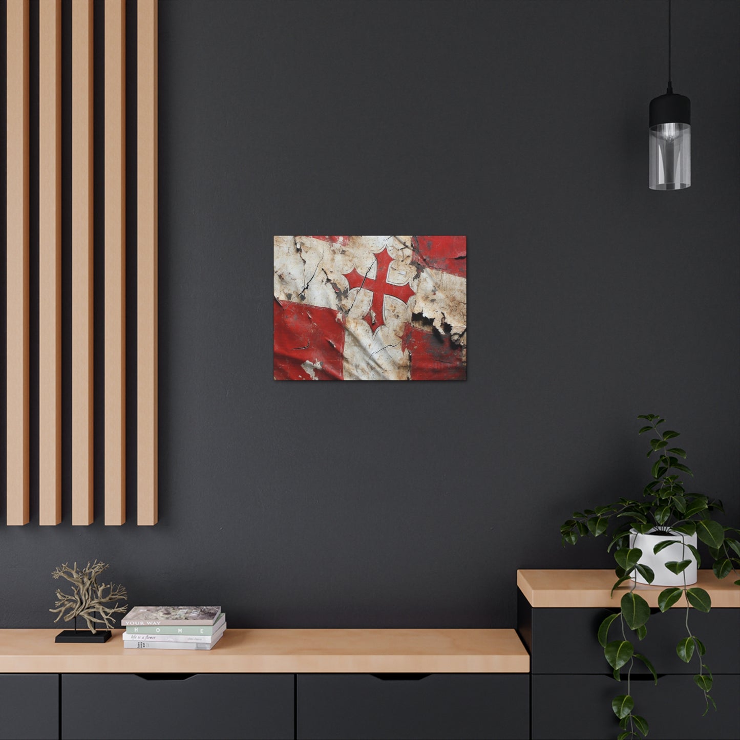 Tattered Templar Flag Canvas Gallery Wraps