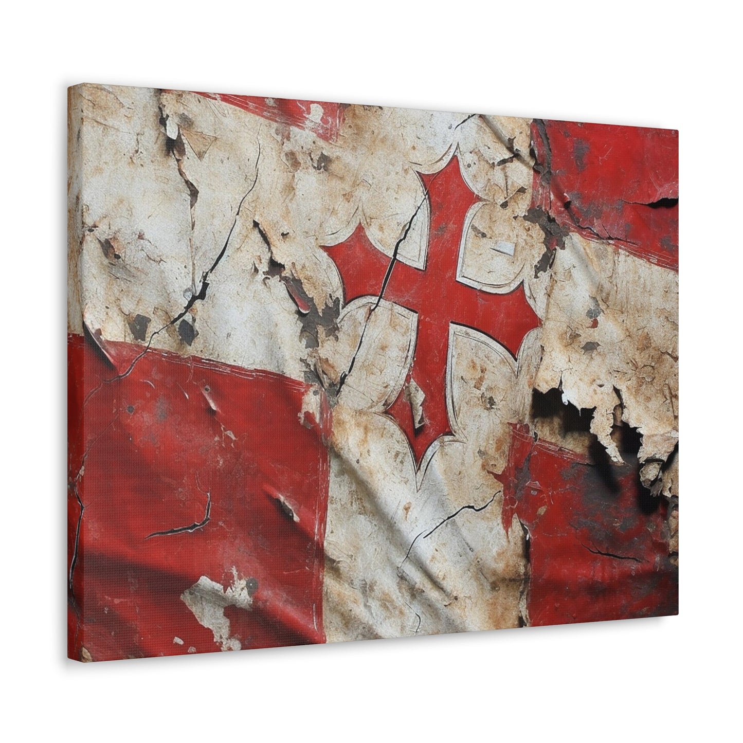 Tattered Templar Flag Canvas Gallery Wraps