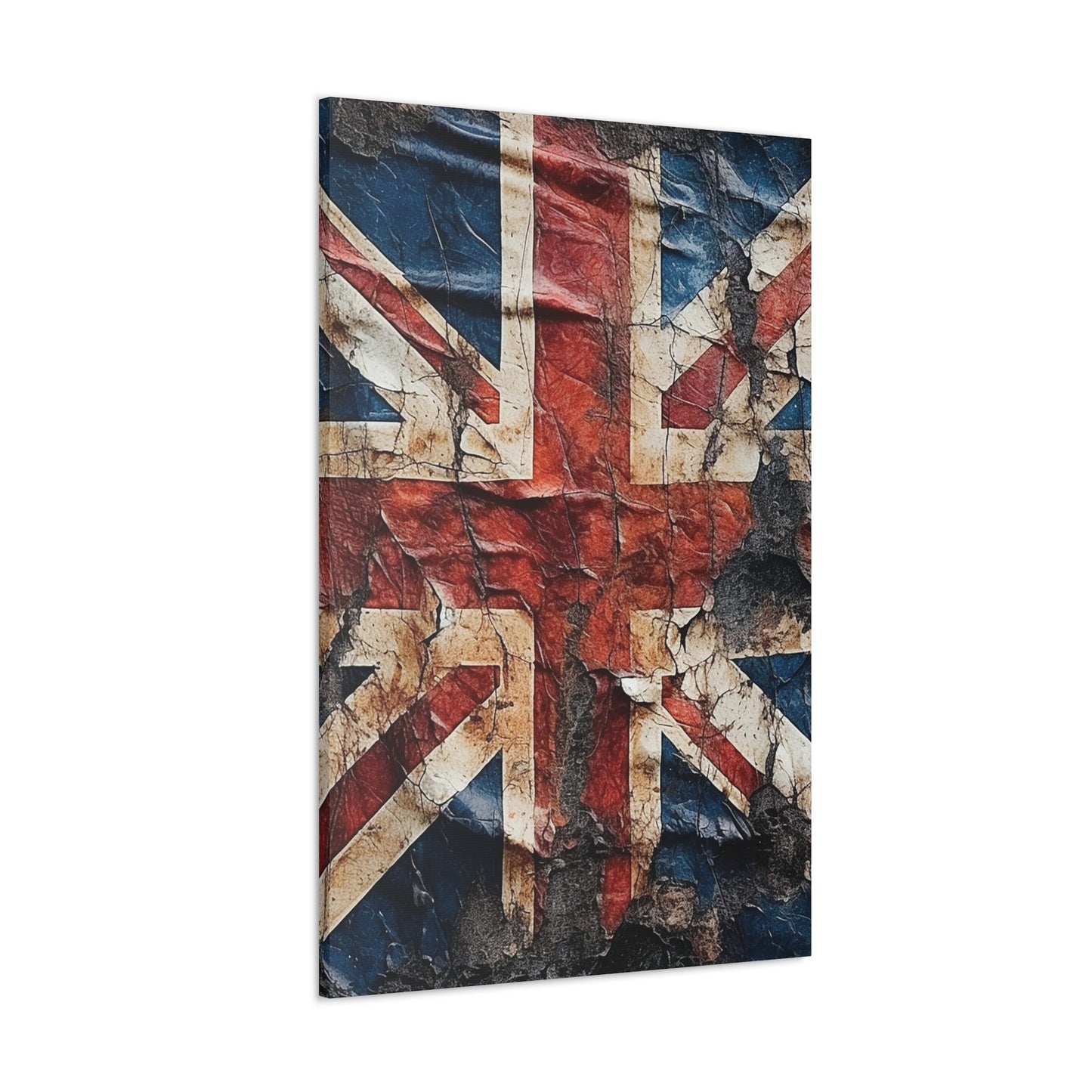 British Union Jack Tattered Flag Canvas Gallery Wraps
