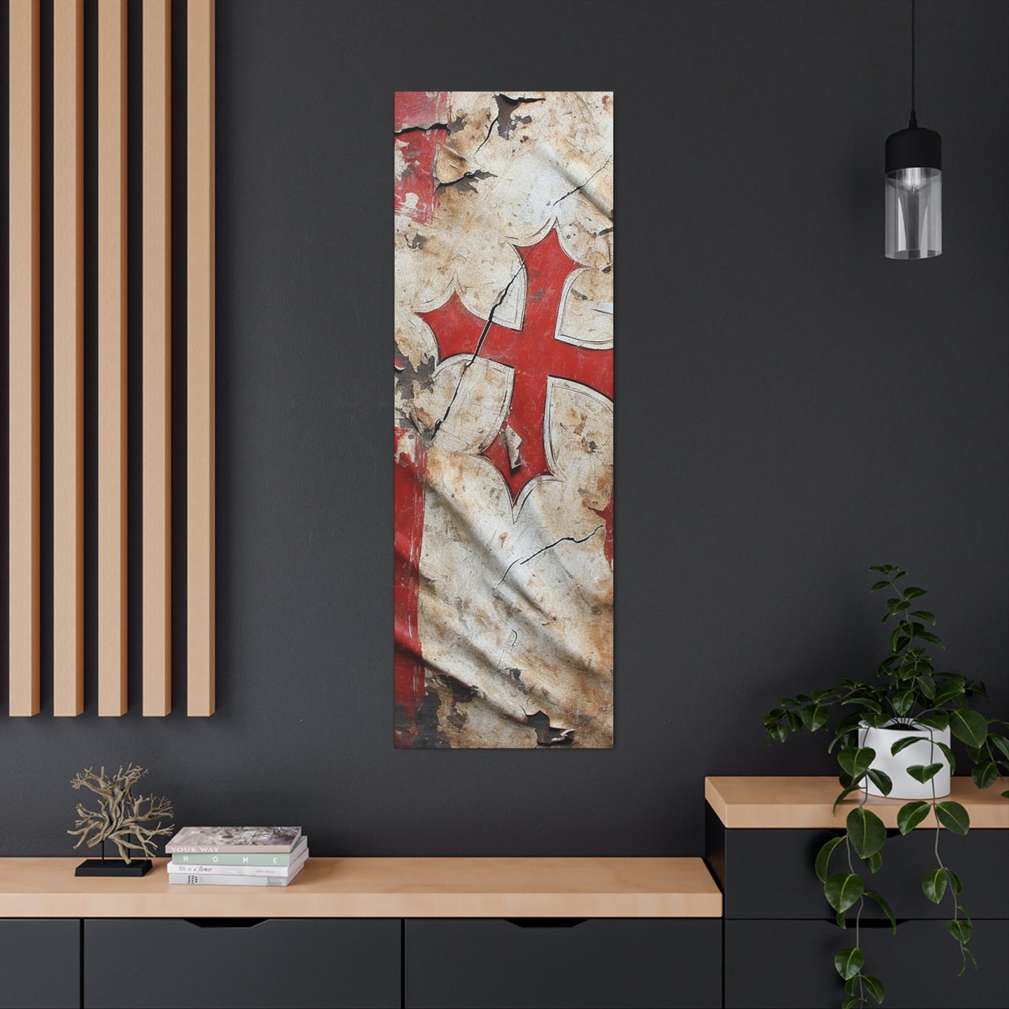 Tattered Templar Flag Canvas Gallery Wraps