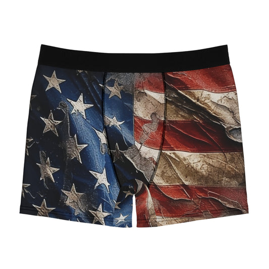 Distressed American Flag Men's Boxer Briefs