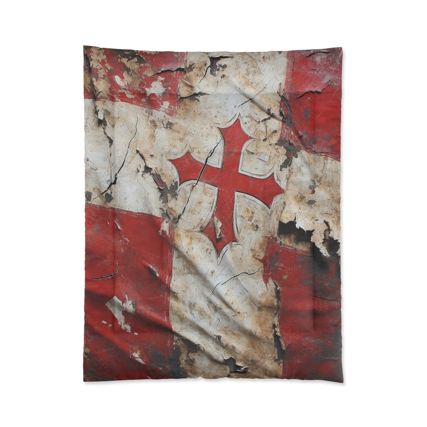 Distressed Templar Flag Comforter
