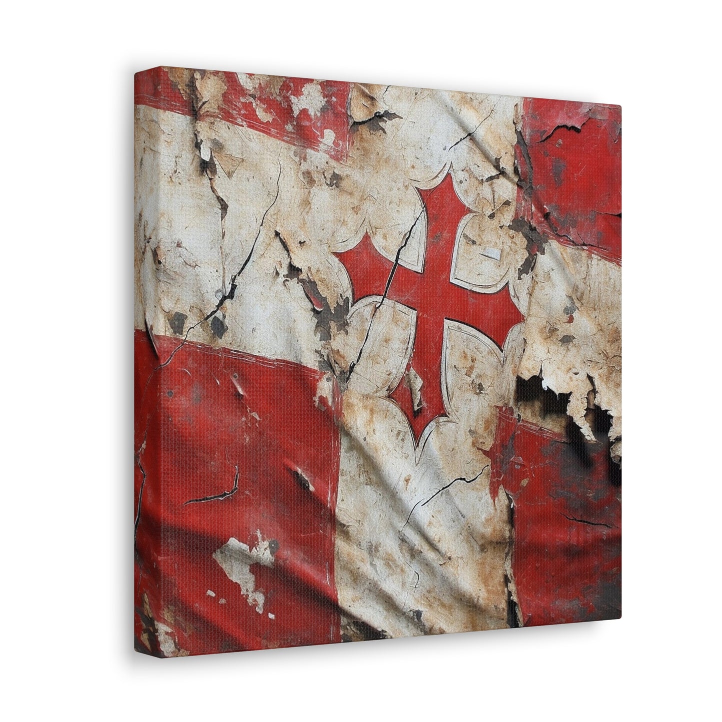 Tattered Templar Flag Canvas Gallery Wraps