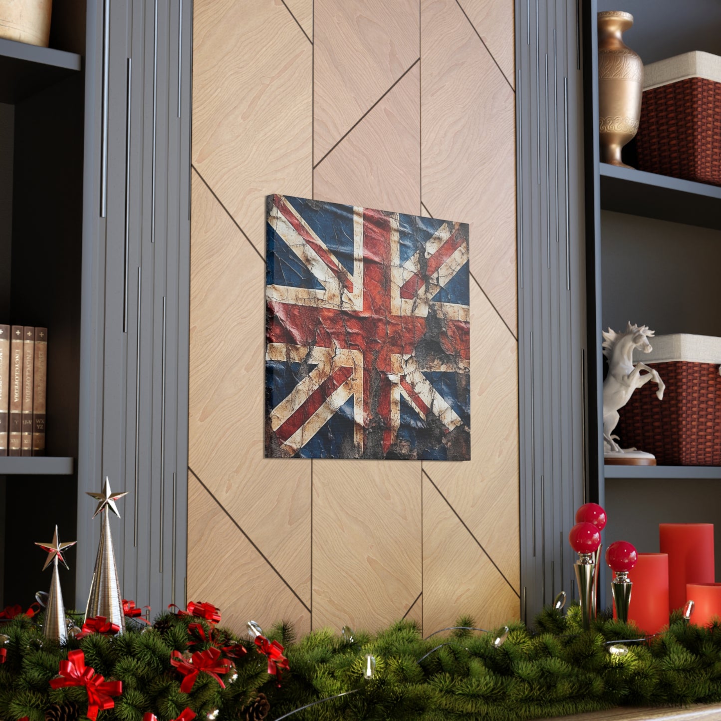 British Union Jack Tattered Flag Canvas Gallery Wraps