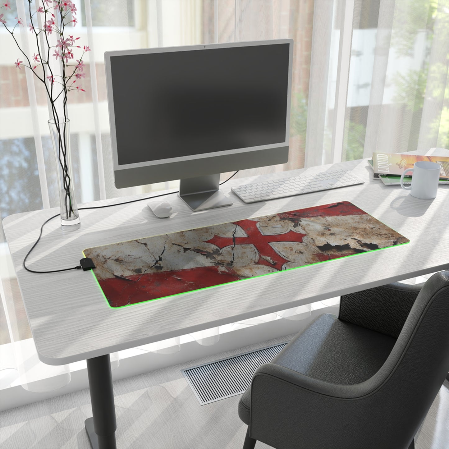 Templar Flag LED Gaming Mouse Pad