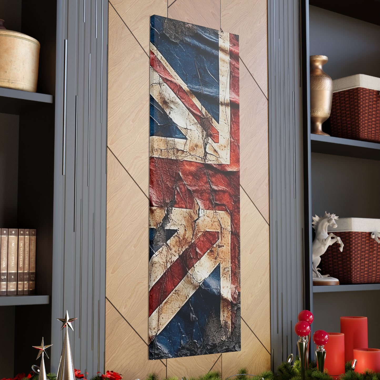 British Union Jack Tattered Flag Canvas Gallery Wraps