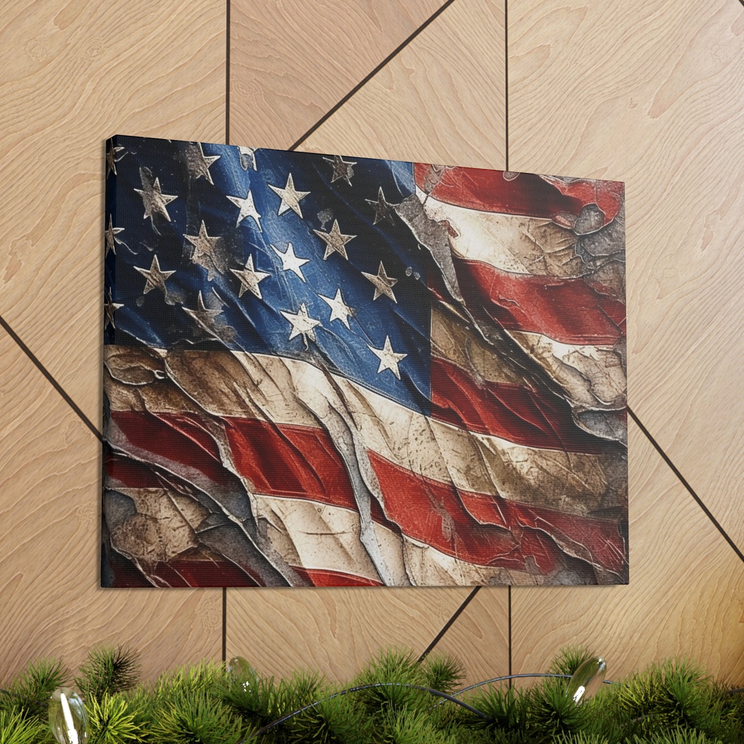 American Flag Distressed Canvas Gallery Wraps