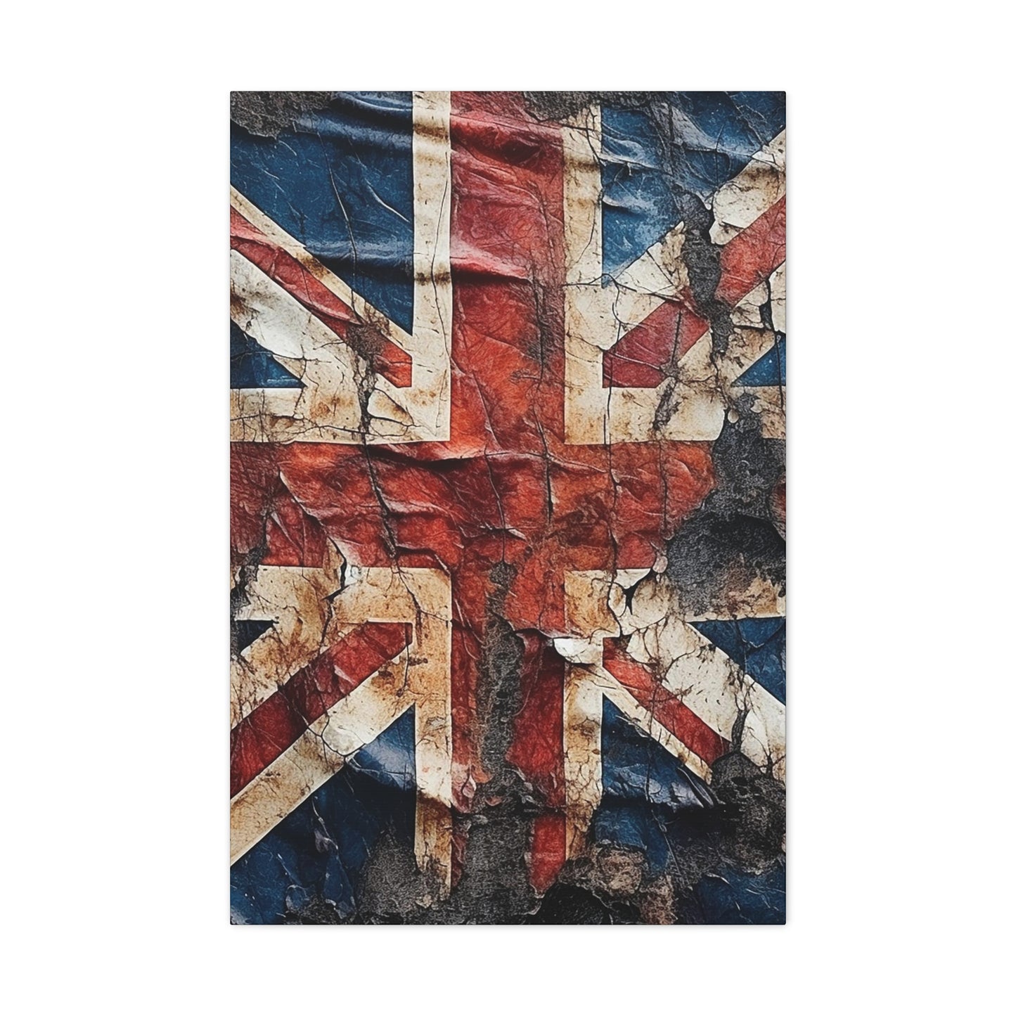 British Union Jack Tattered Flag Canvas Gallery Wraps