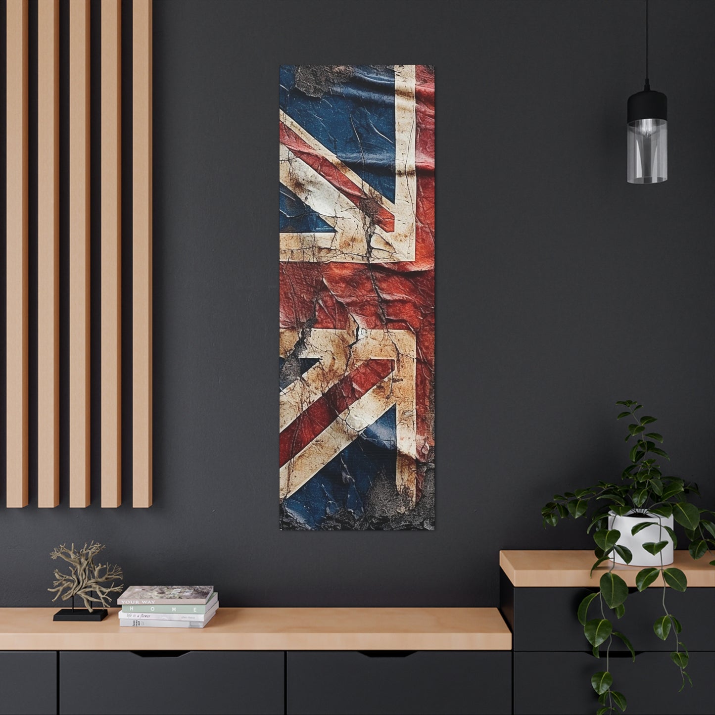British Union Jack Tattered Flag Canvas Gallery Wraps