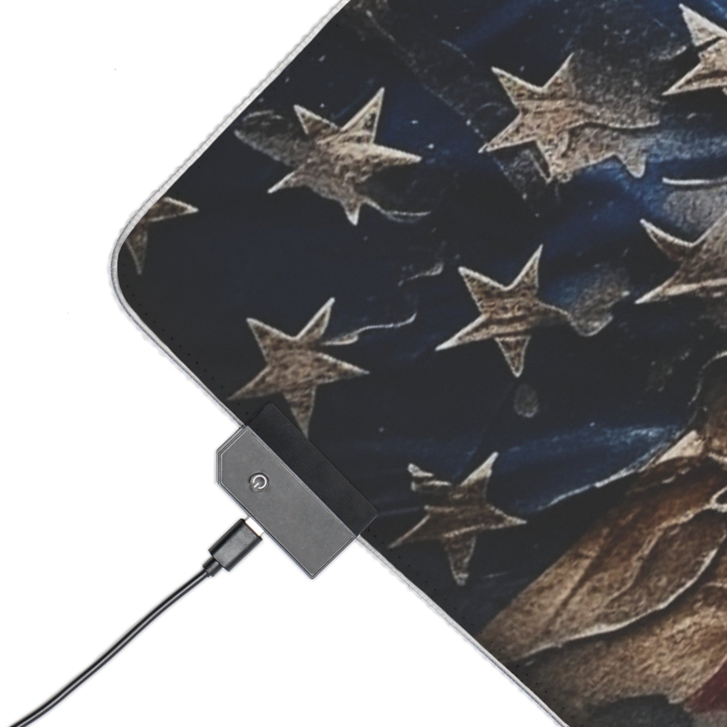 Distressed American Flag LED Gaming Mouse Pad