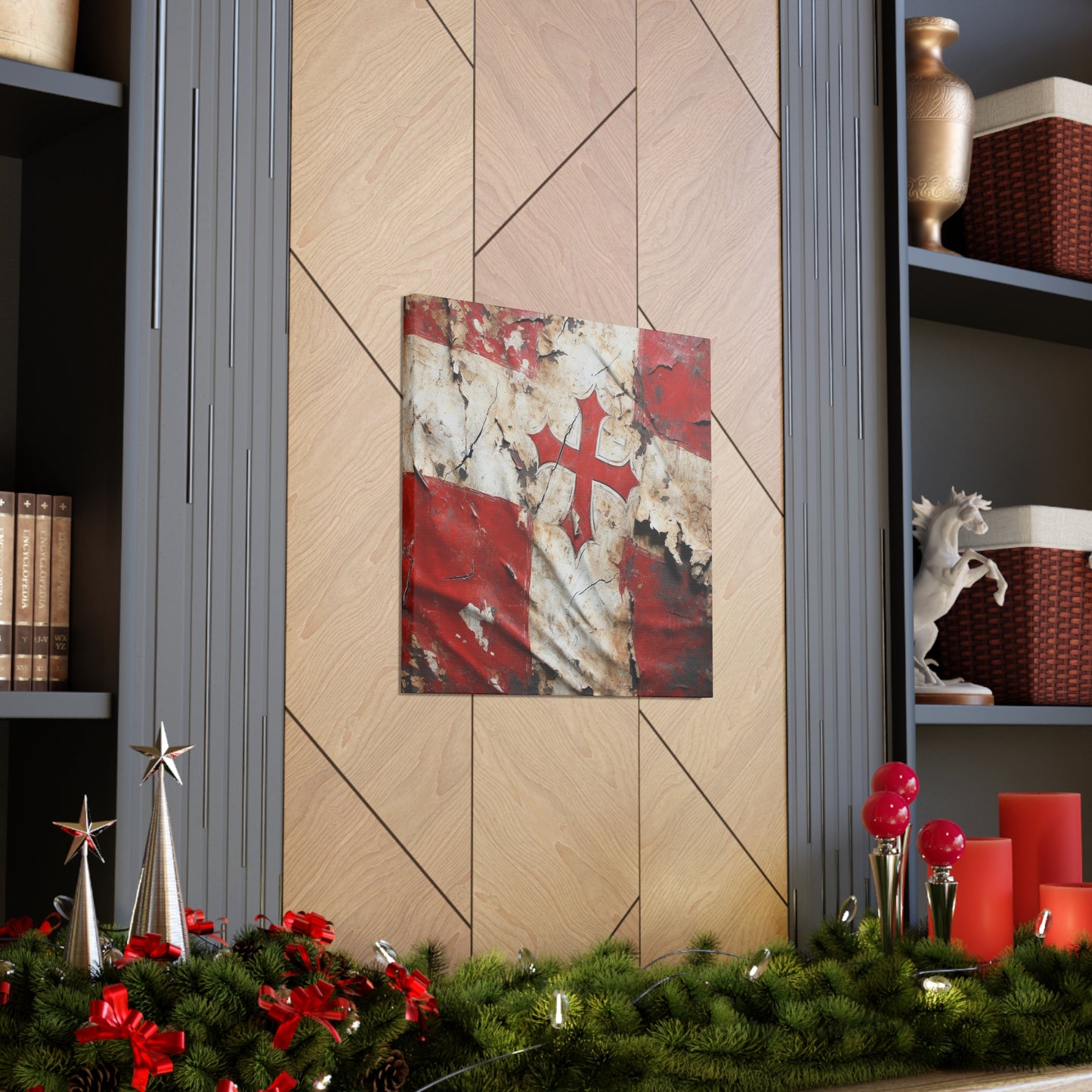Tattered Templar Flag Canvas Gallery Wraps