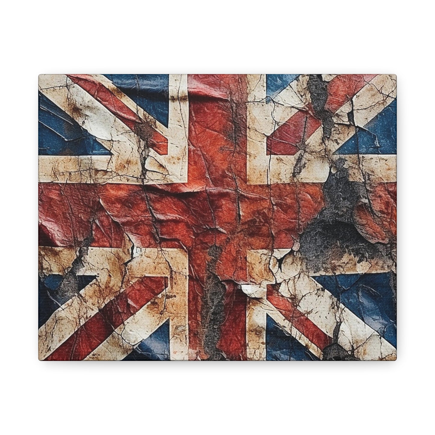 British Union Jack Tattered Flag Canvas Gallery Wraps