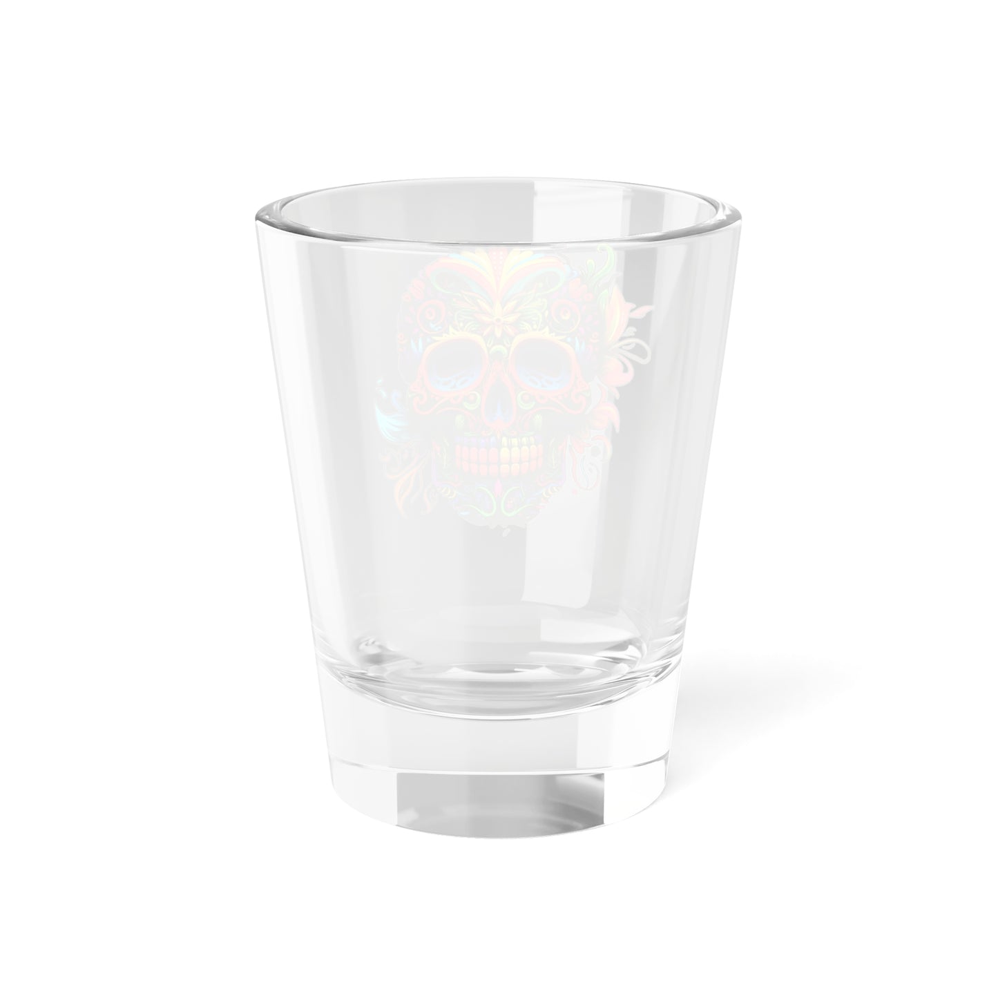 Neon Sugar Skull Shot Glass, 1.5oz