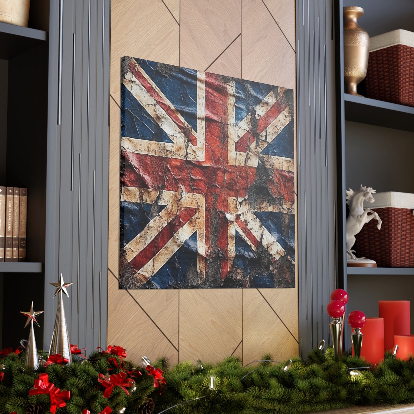 British Union Jack Tattered Flag Canvas Gallery Wraps