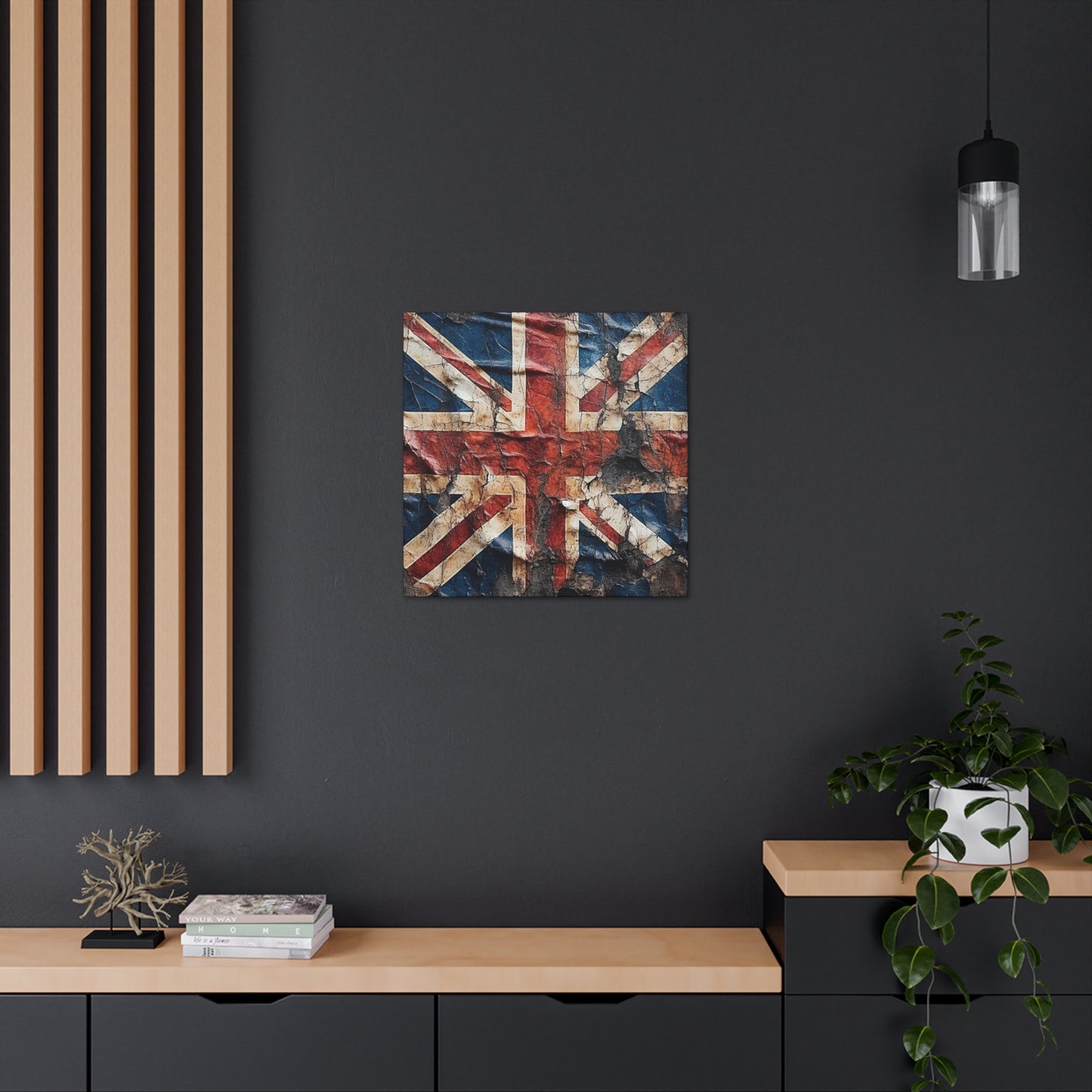 British Union Jack Tattered Flag Canvas Gallery Wraps