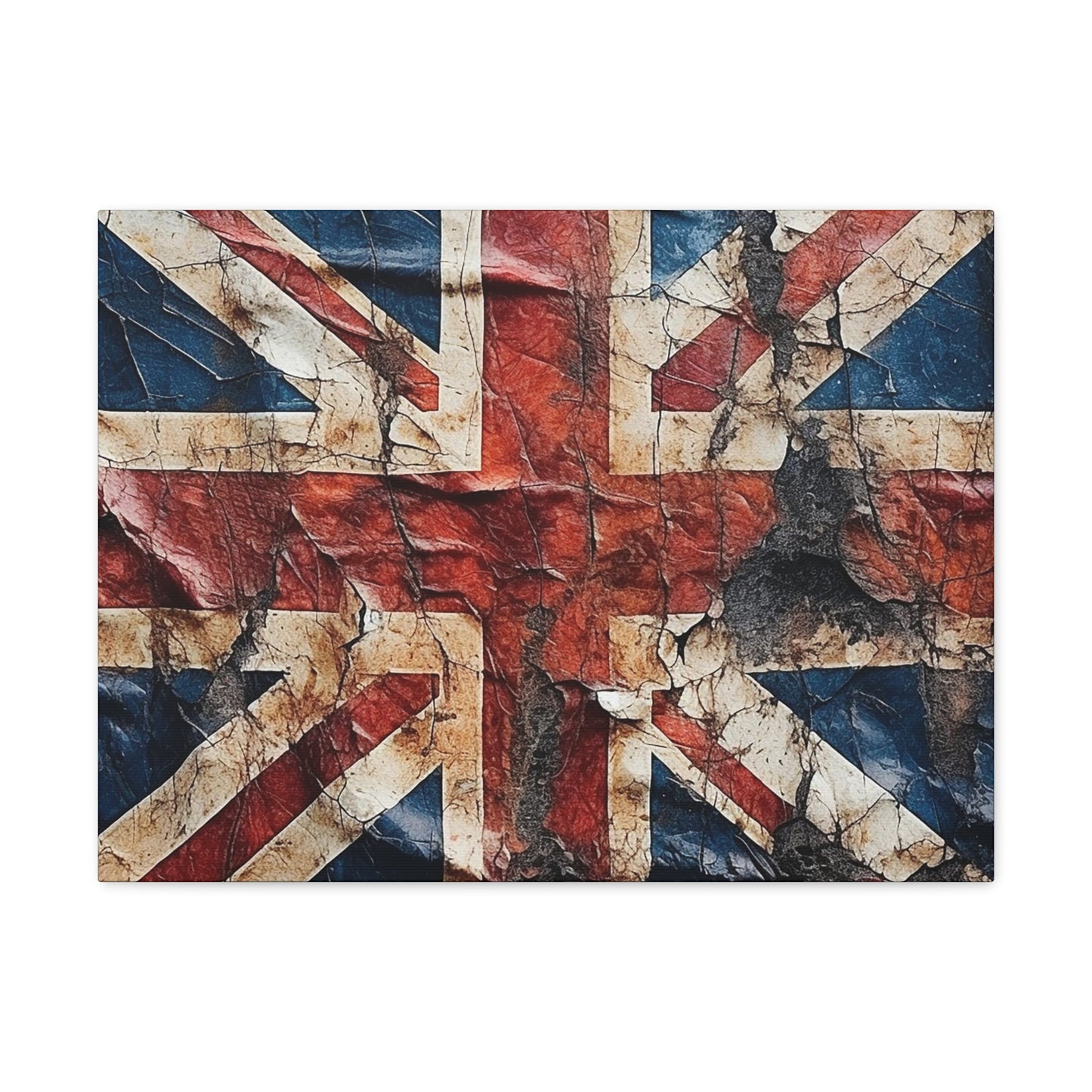 British Union Jack Tattered Flag Canvas Gallery Wraps