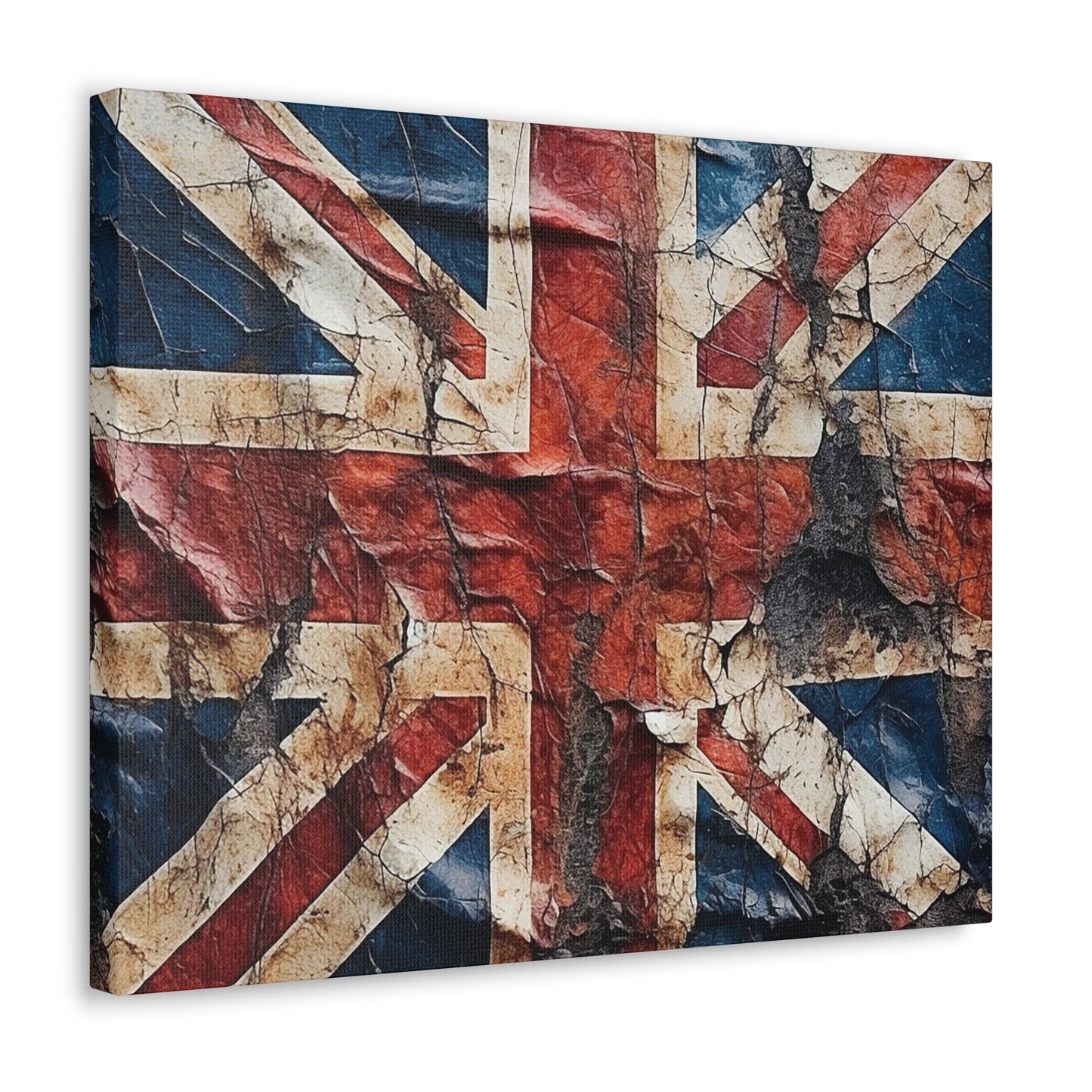 British Union Jack Tattered Flag Canvas Gallery Wraps