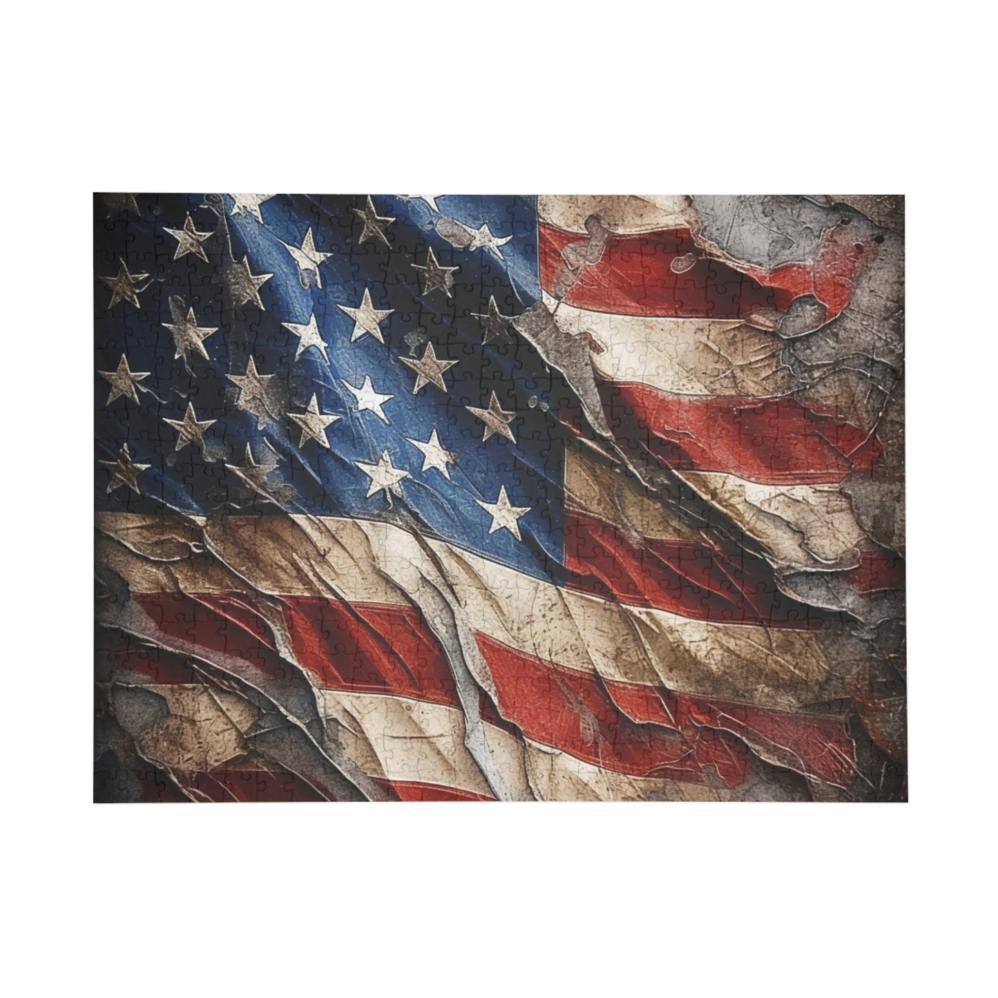 Distressed American Flag Puzzle (96, 252, 500, 1000-Piece)