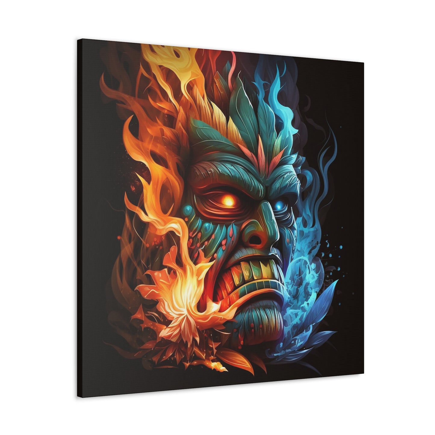 Smoke & Flame Tiki Canvas Gallery Wraps