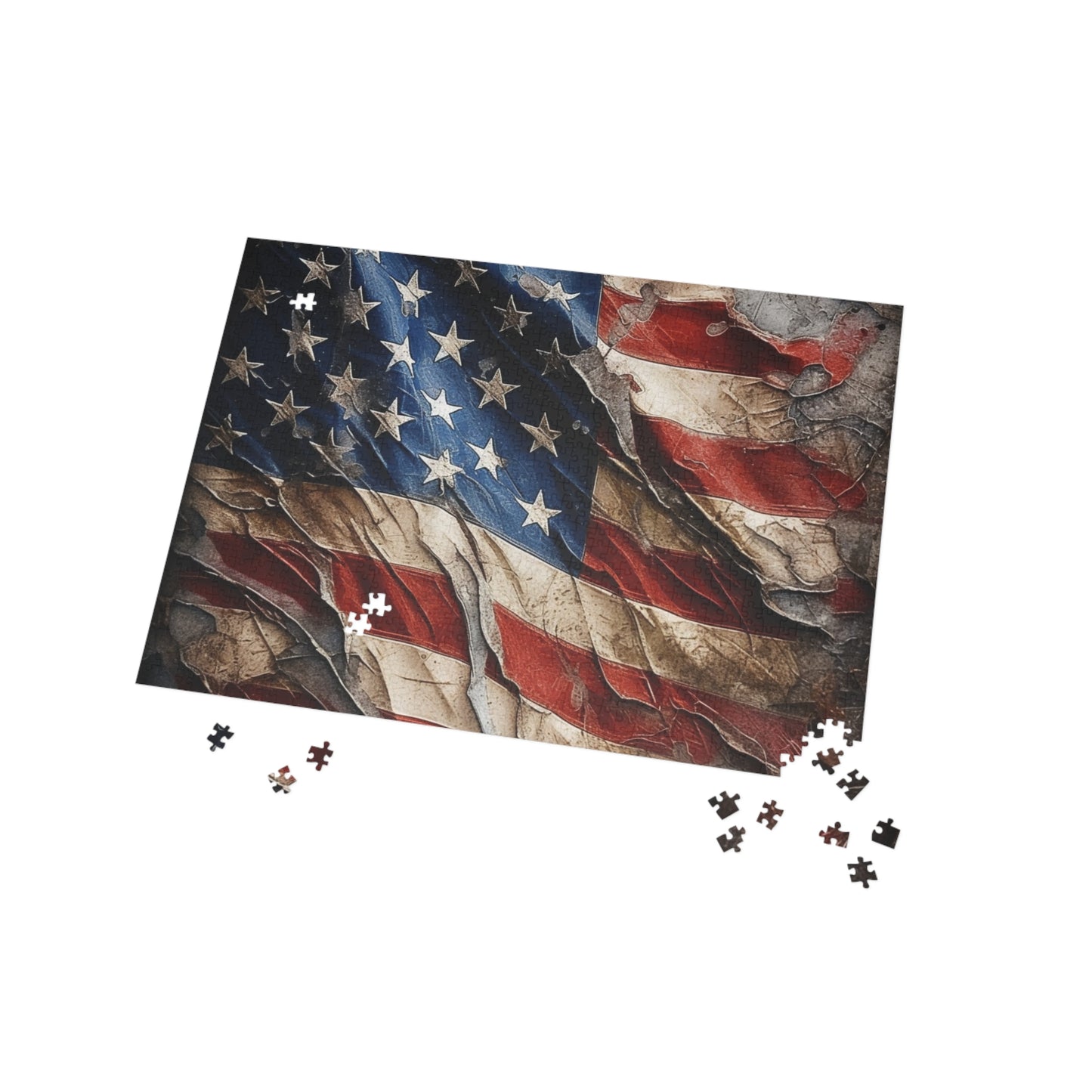 Distressed American Flag Puzzle (96, 252, 500, 1000-Piece)