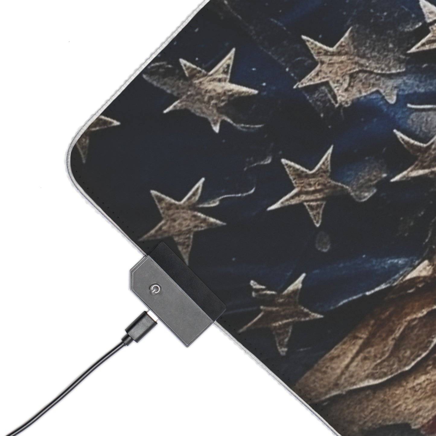 Distressed American Flag LED Gaming Mouse Pad