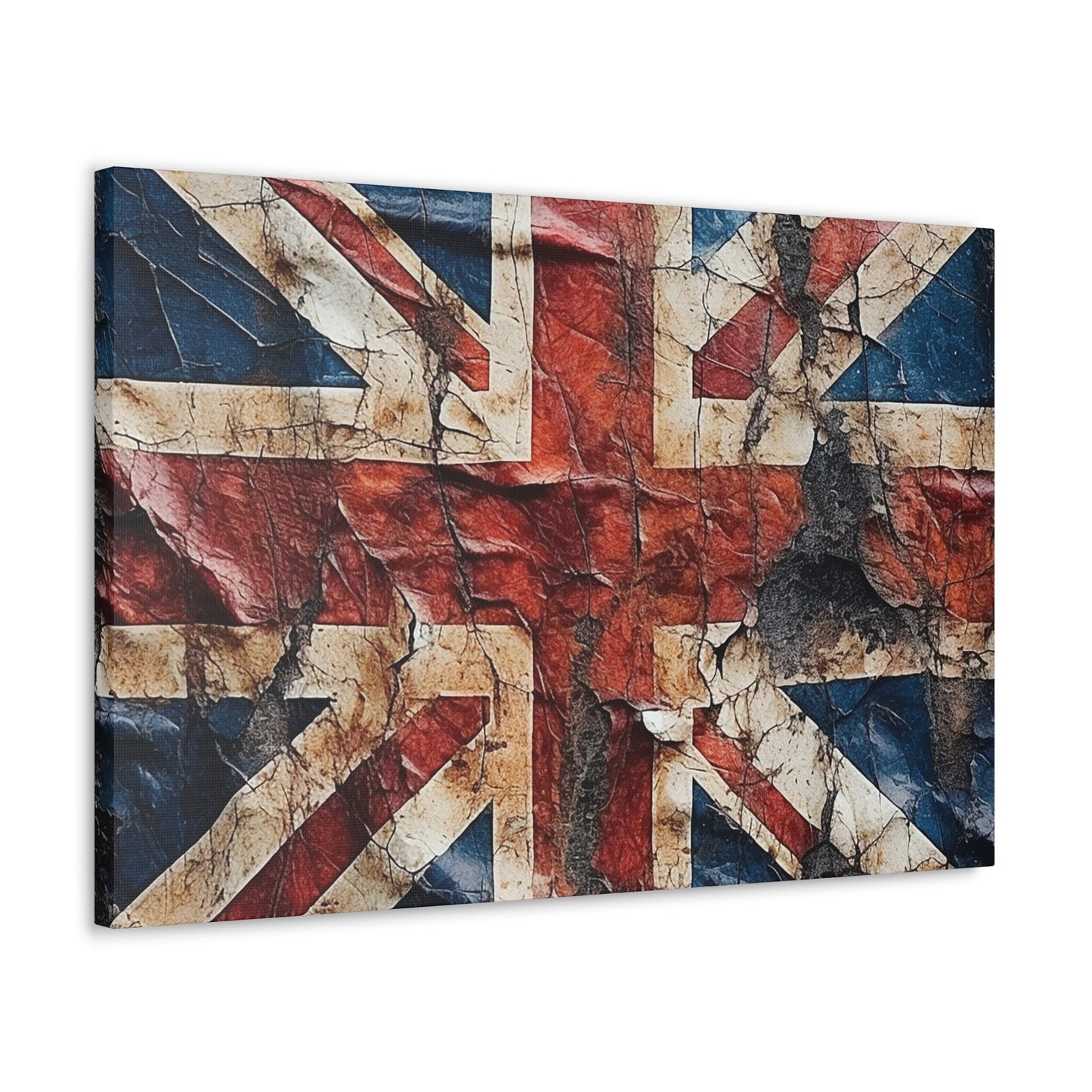 British Union Jack Tattered Flag Canvas Gallery Wraps