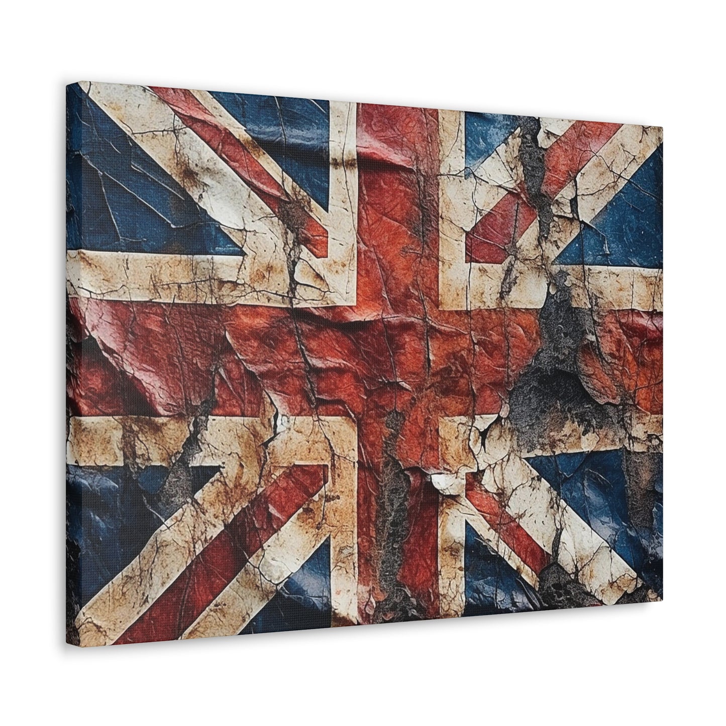 British Union Jack Tattered Flag Canvas Gallery Wraps