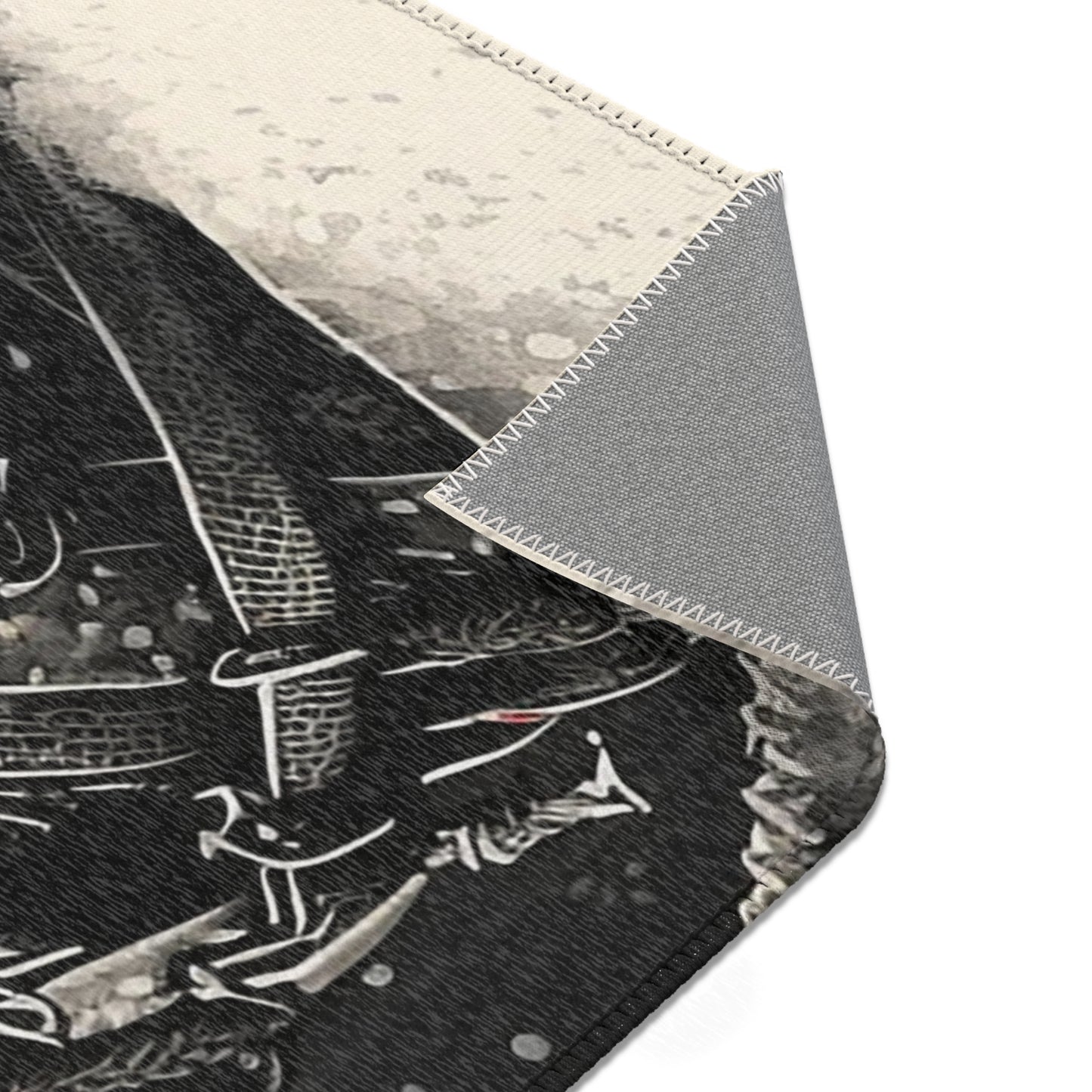Bearded Samurai Area Rugs