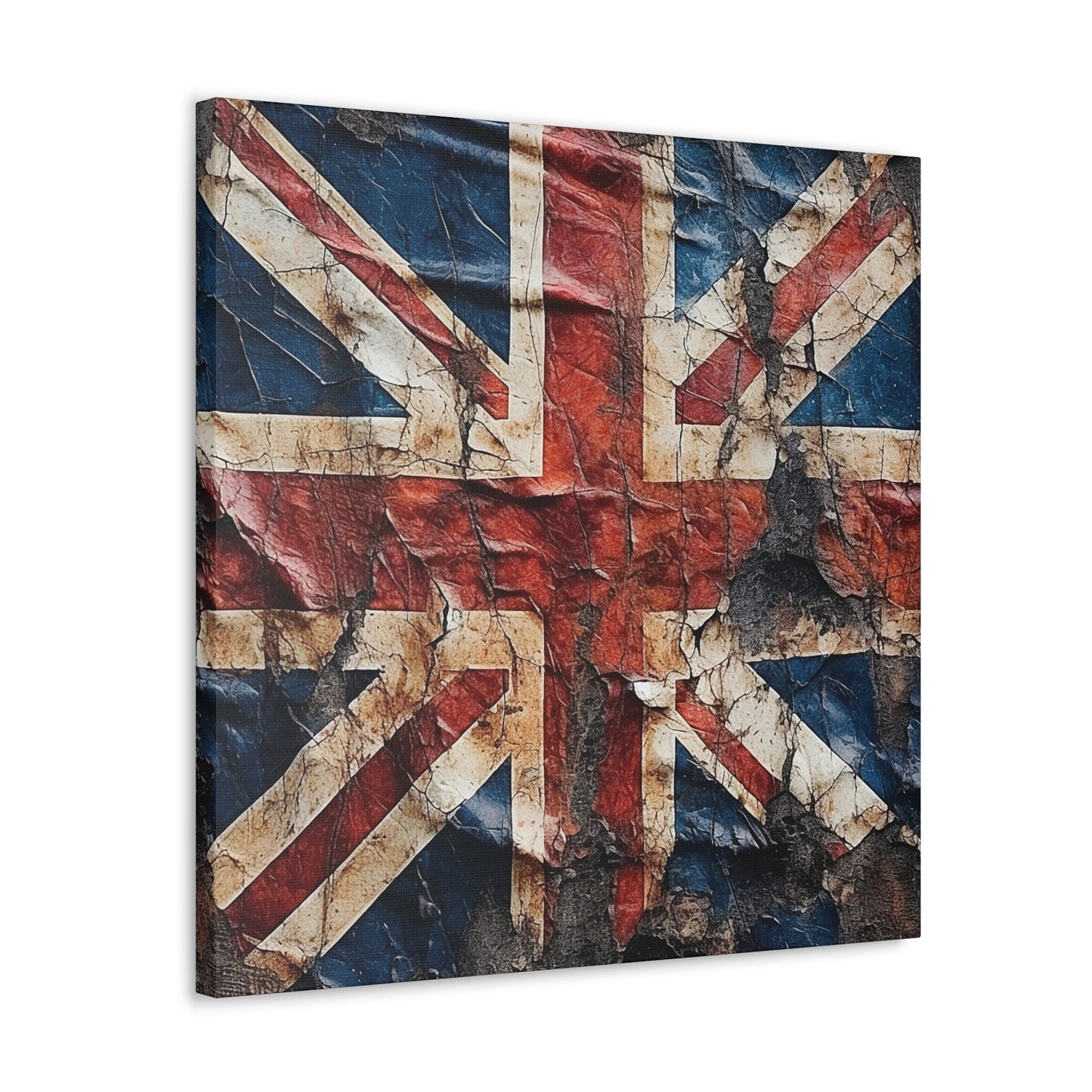 British Union Jack Tattered Flag Canvas Gallery Wraps