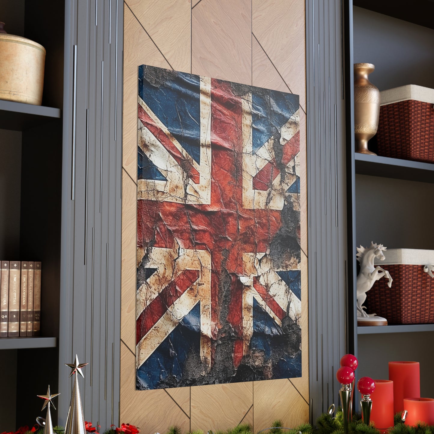 British Union Jack Tattered Flag Canvas Gallery Wraps