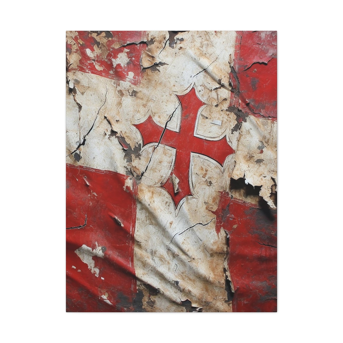 Tattered Templar Flag Canvas Gallery Wraps