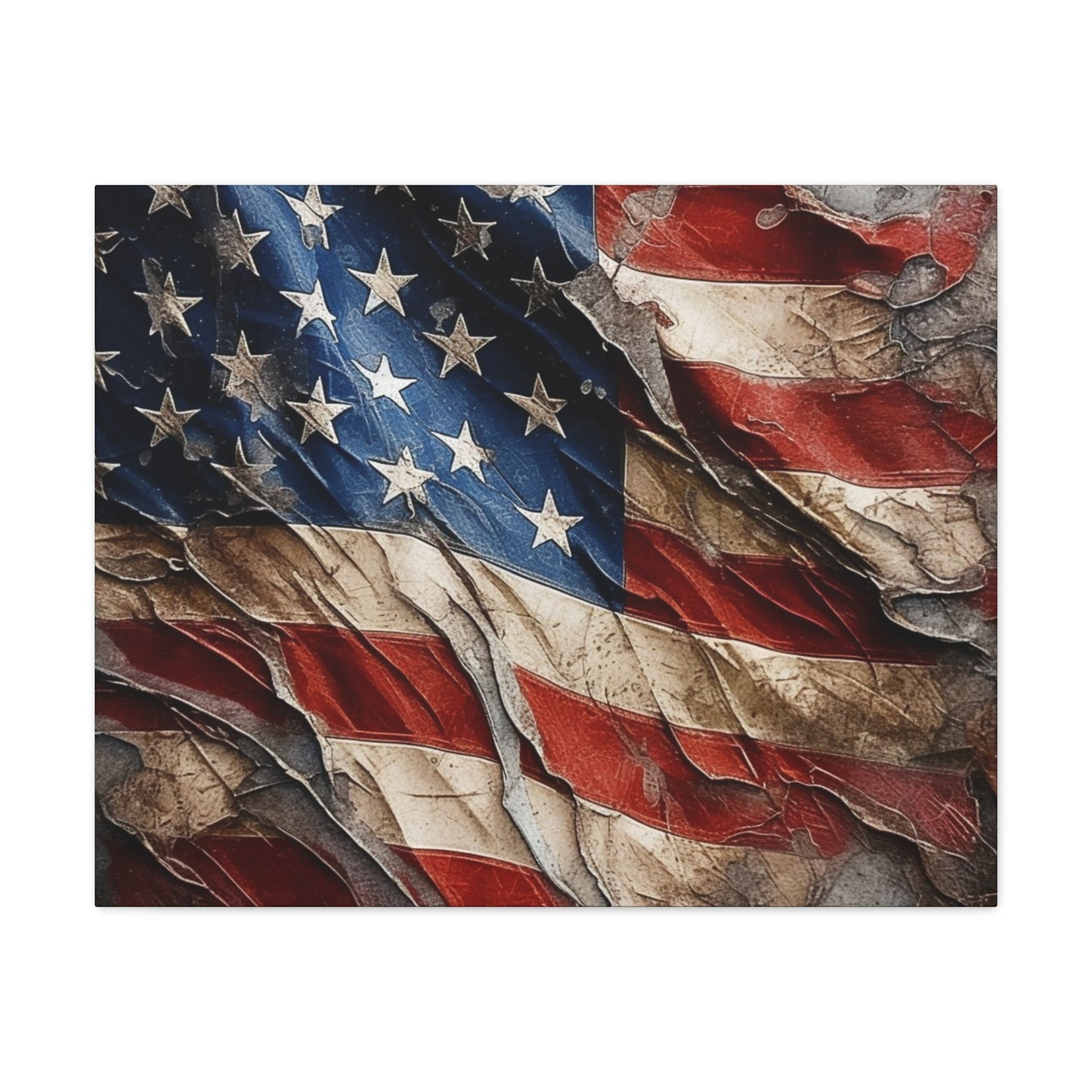 American Flag Distressed Canvas Gallery Wraps
