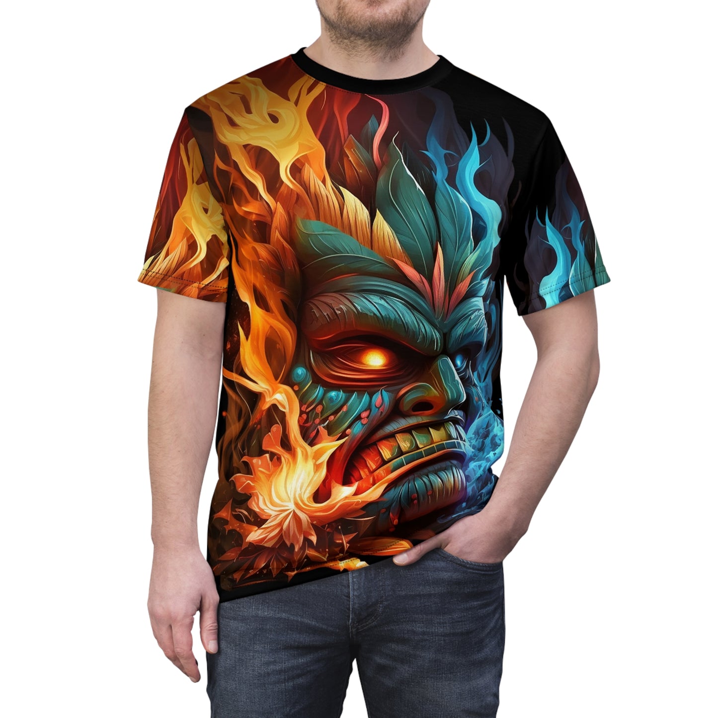 Smoke & Flame Tiki Unisex Tee