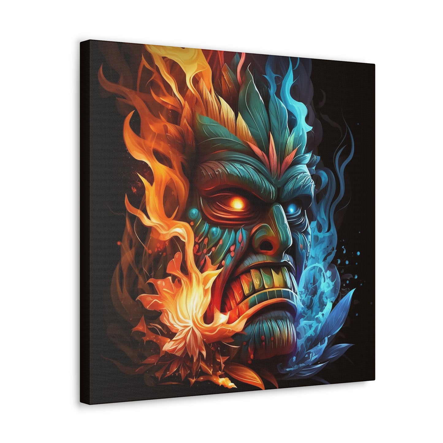 Smoke & Flame Tiki Canvas Gallery Wraps