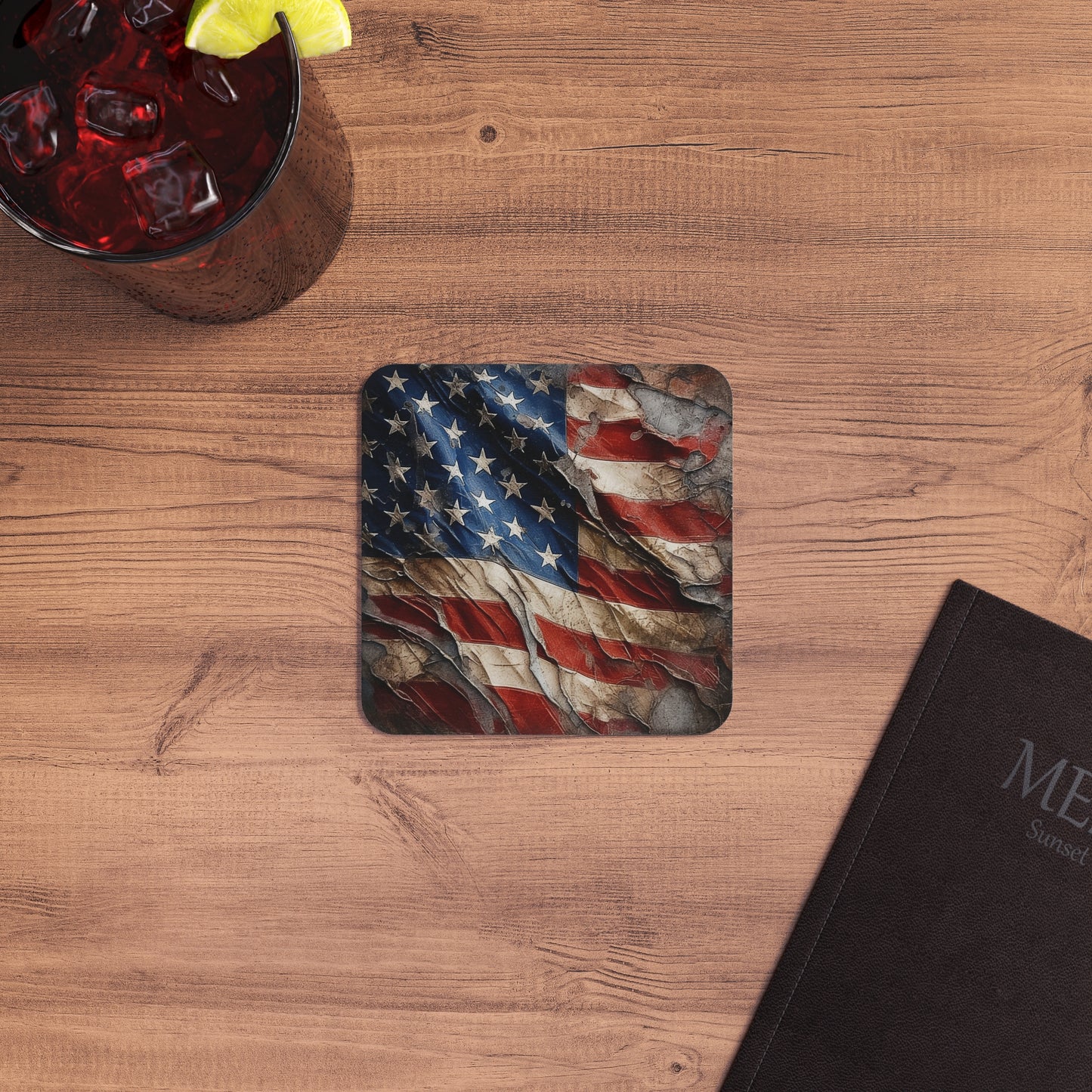 Distressed American Flag Coasters (50, 100 pcs)
