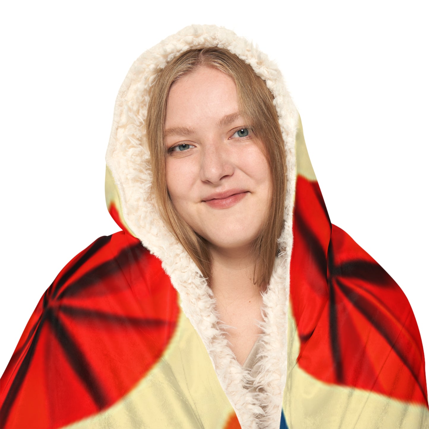 Retro Leaf Pattern Snuggle Blanket