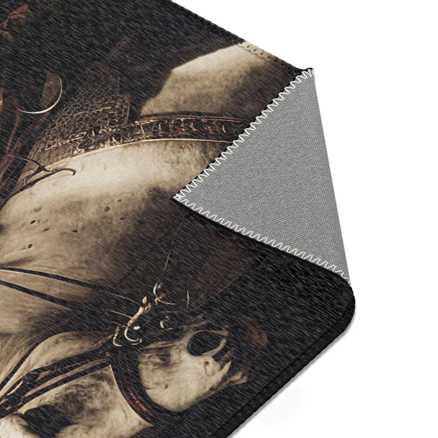 Knight on White Mount Area Rug