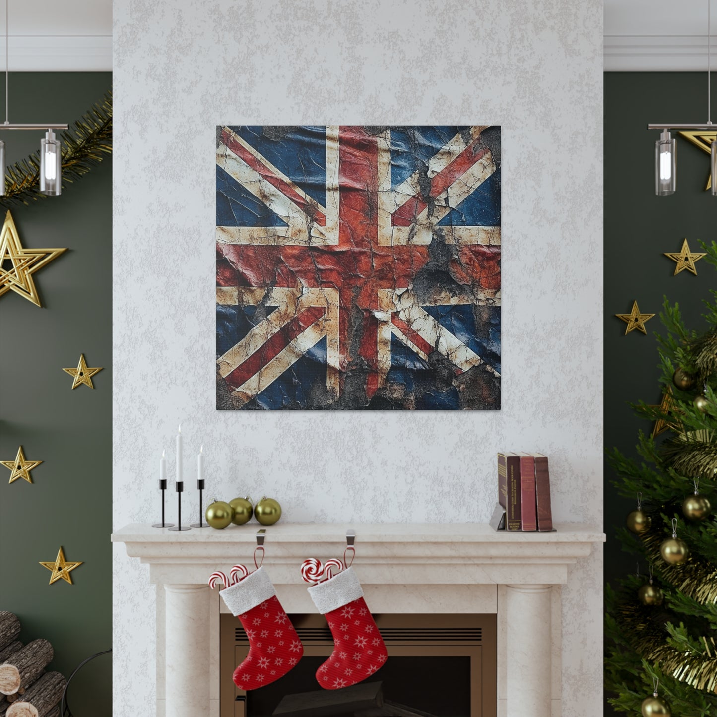 British Union Jack Tattered Flag Canvas Gallery Wraps
