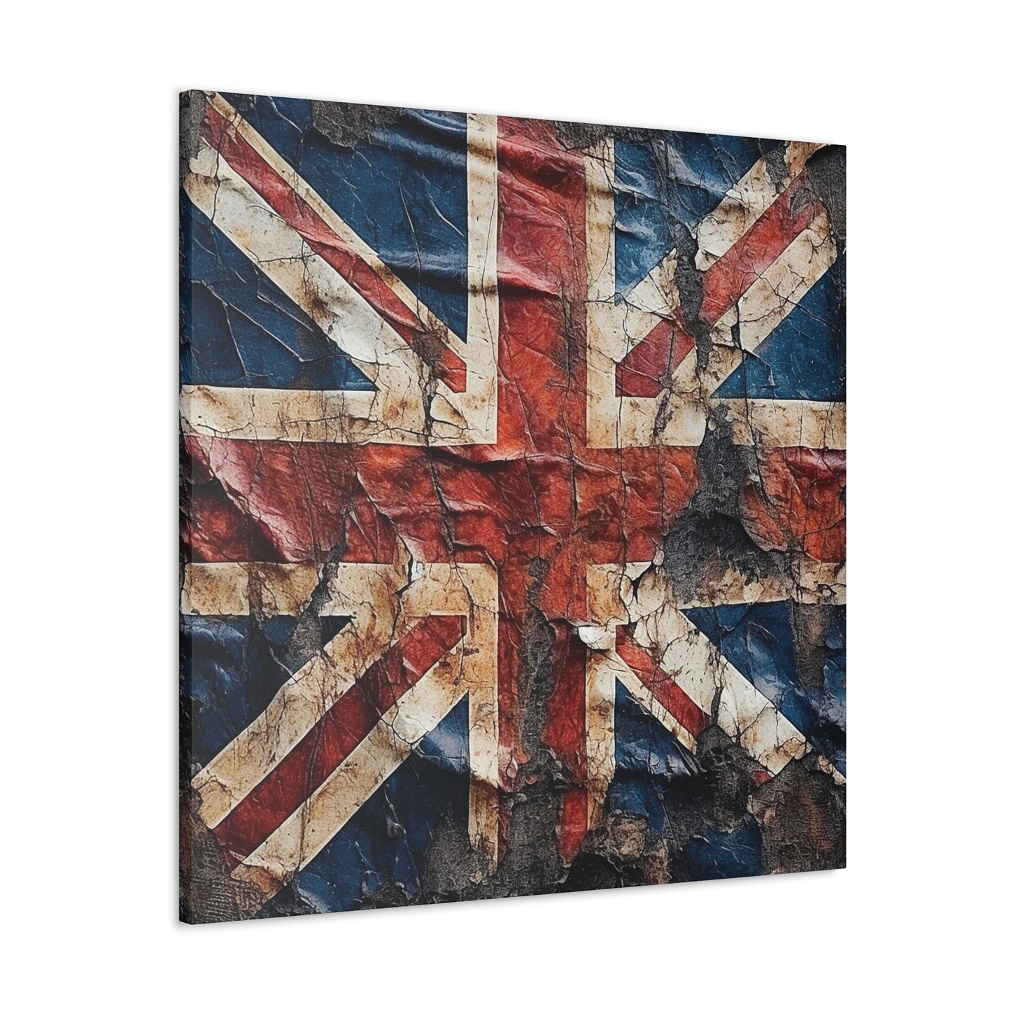 British Union Jack Tattered Flag Canvas Gallery Wraps