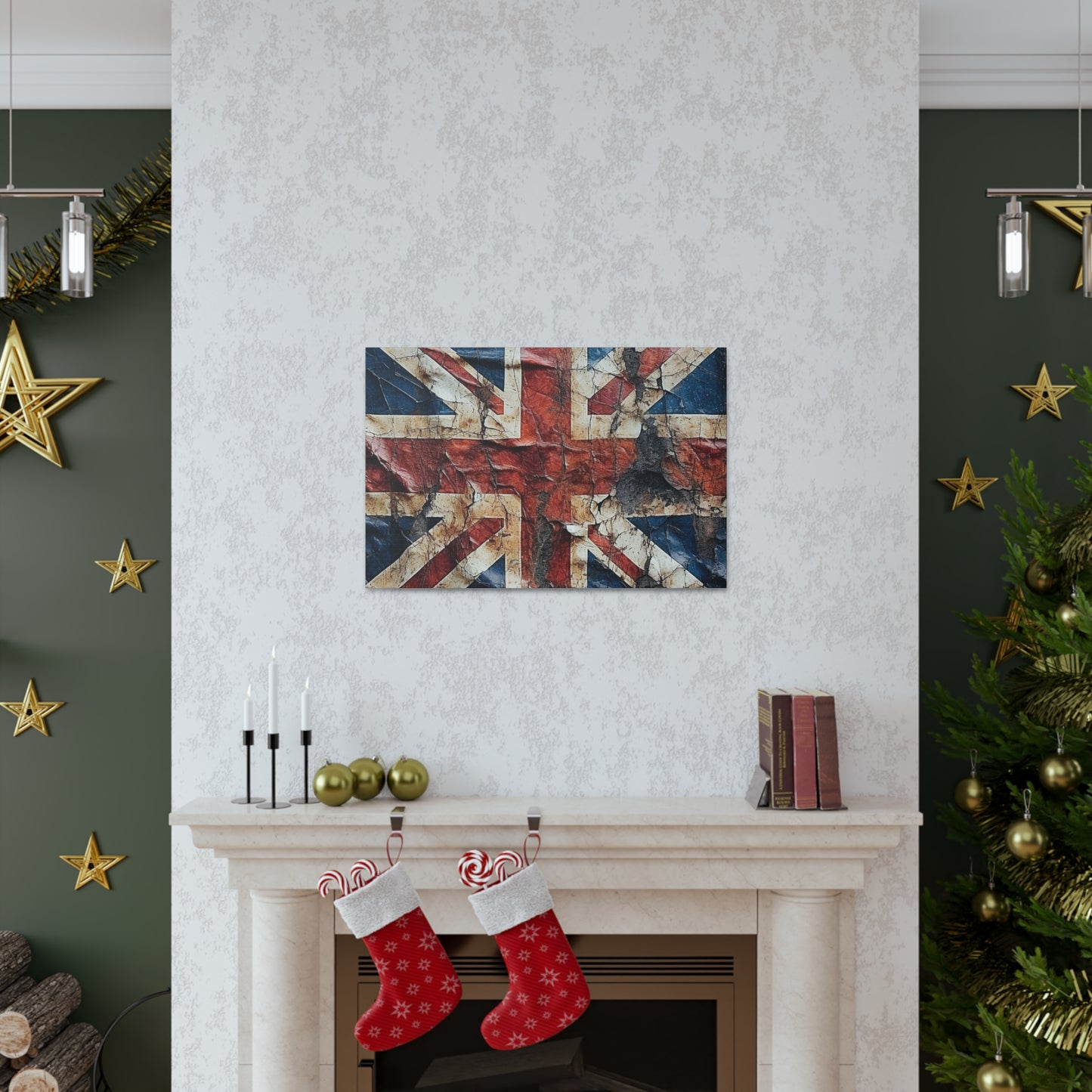British Union Jack Tattered Flag Canvas Gallery Wraps