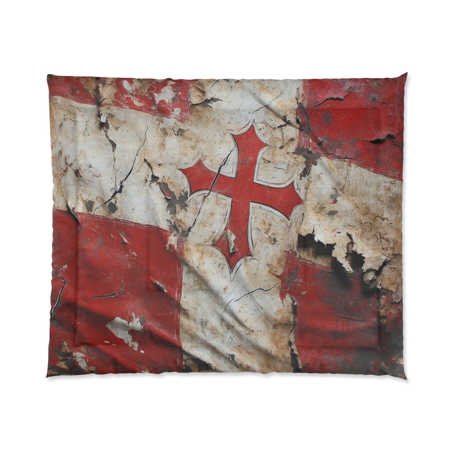 Distressed Templar Flag Comforter