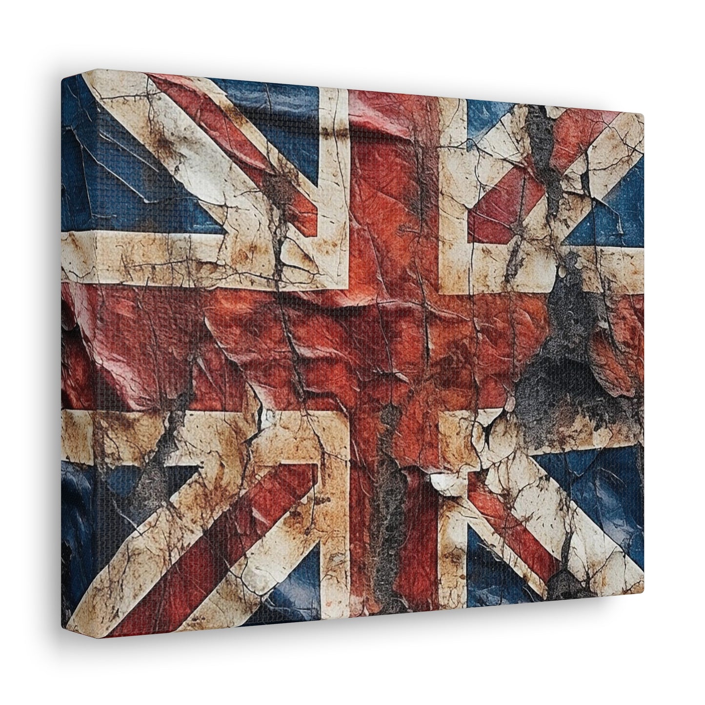 British Union Jack Tattered Flag Canvas Gallery Wraps