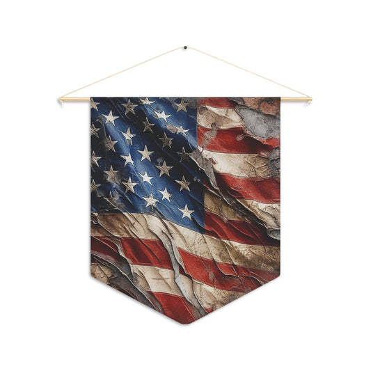 Distressed American Flag Pennant
