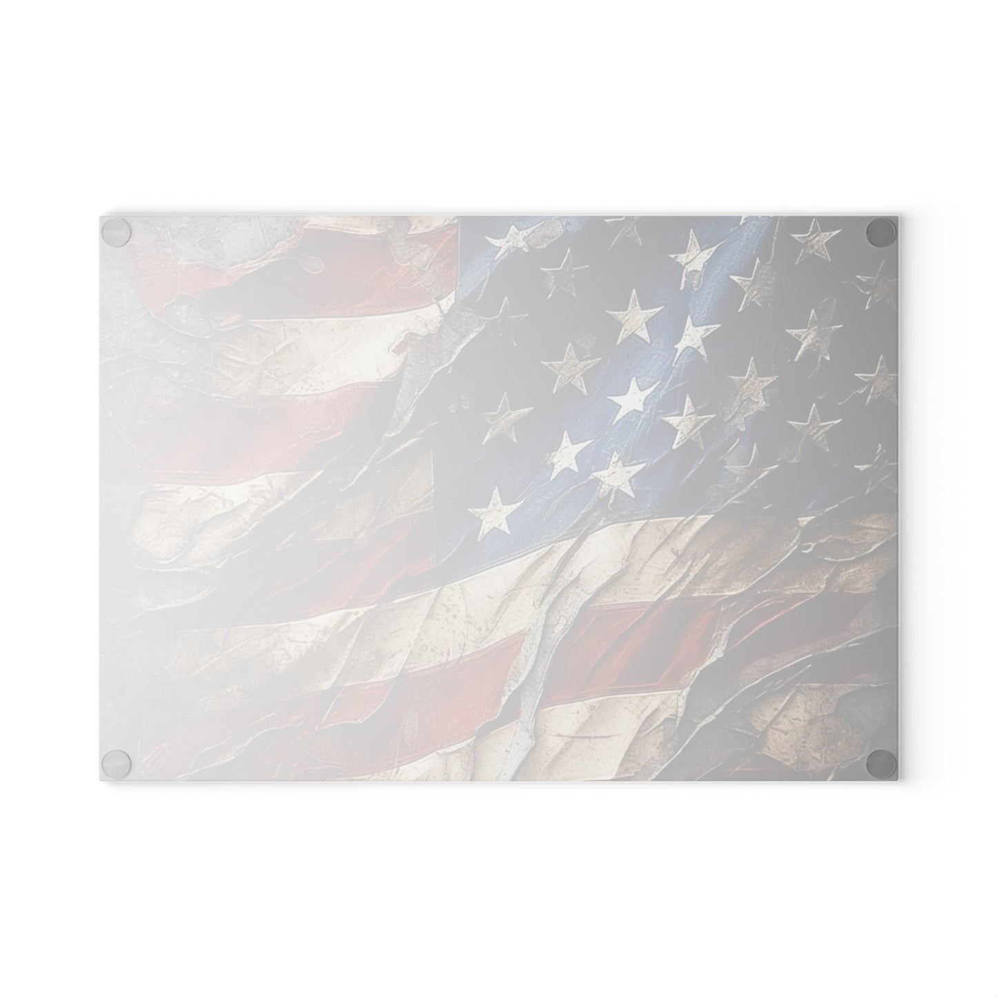 Distressed American Flag Glass Cutting Board